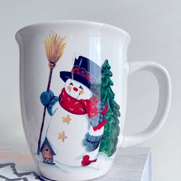 Winter Snow Man Vintage Coffee Mug Studio 33 - Picture 1 of 8
